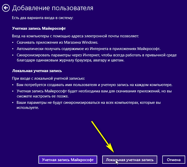 Как убрать пароль учетной записи майкрософт. Win 8.1 добавление учетной записи.